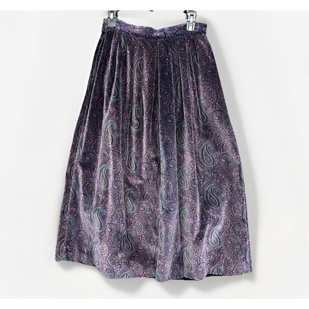 VTG Marshall Fields Country Shop Skirt Velvet Sz 10 / 27 English Manor Old Money